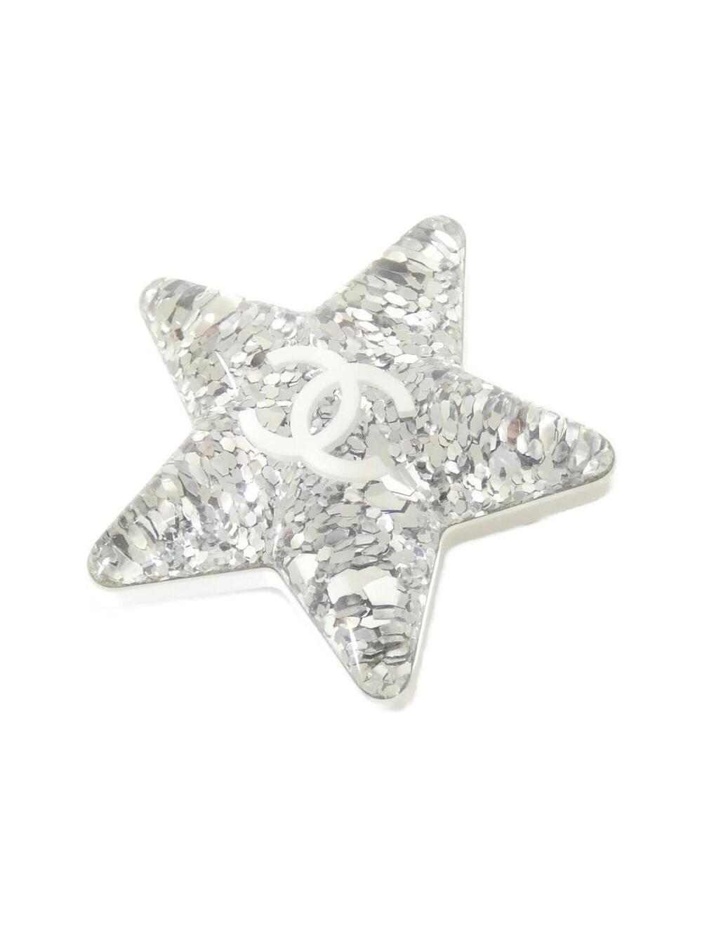 Chanel Brooch Silver White #287833C14B